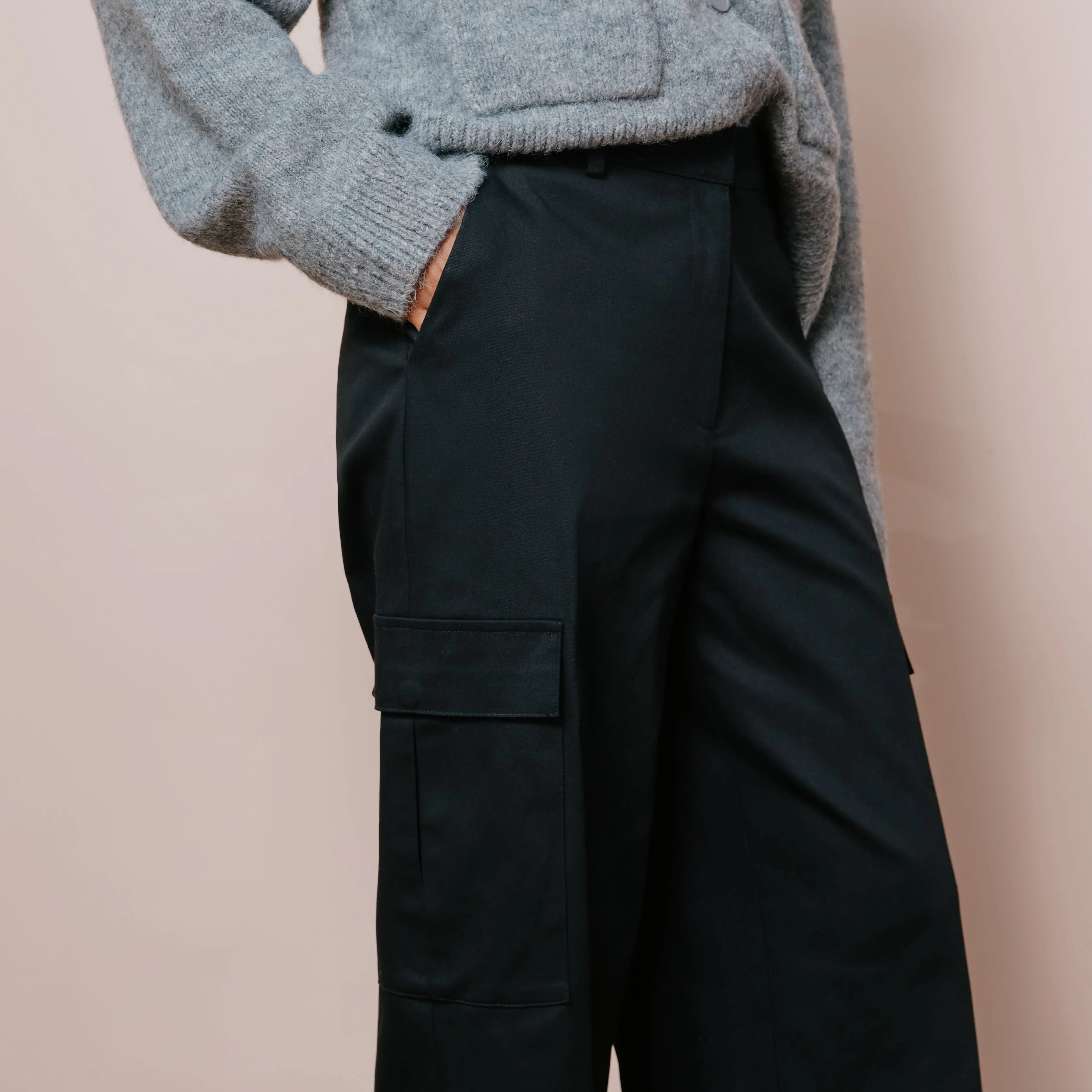 Black Cargo Trousers