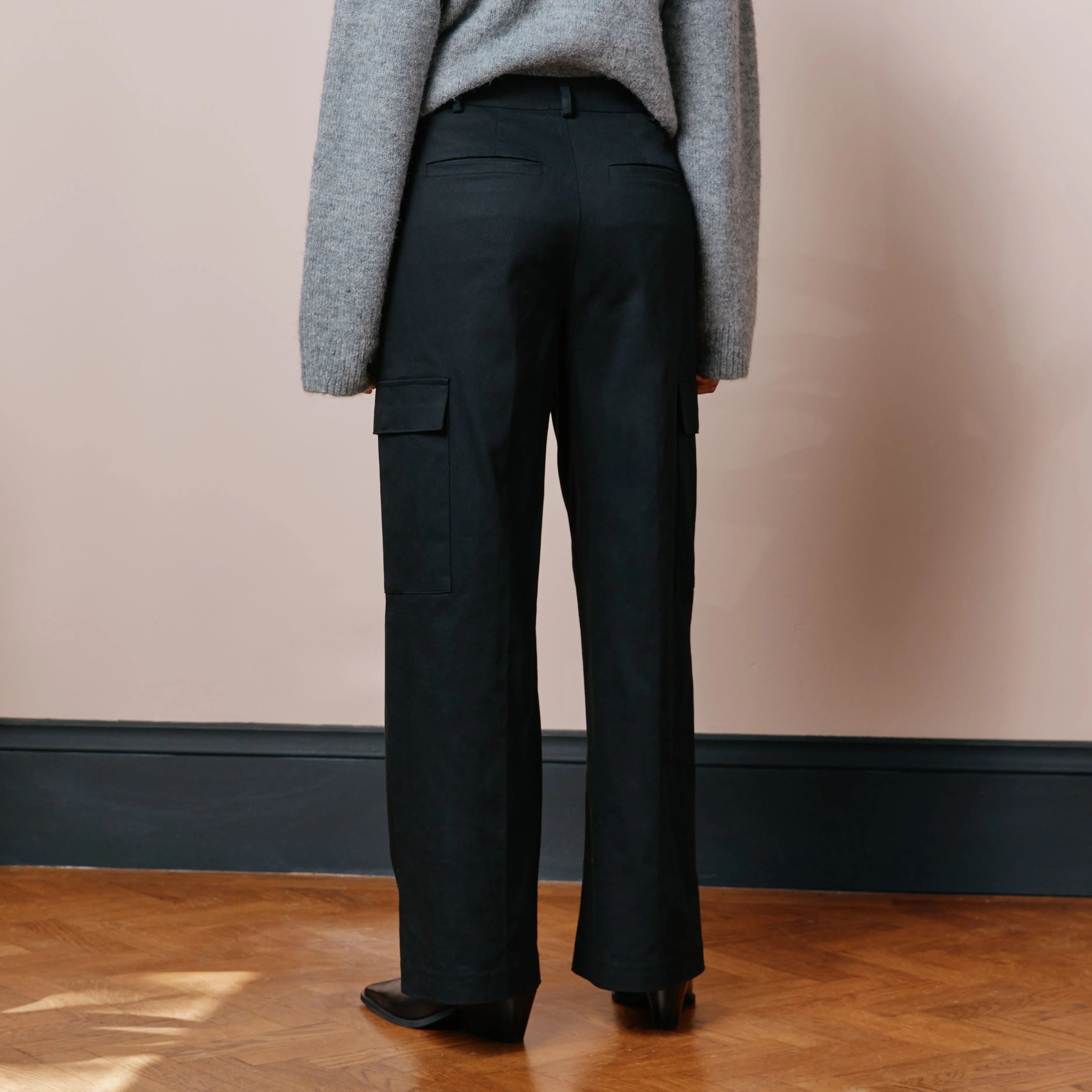 Black Cargo Trousers