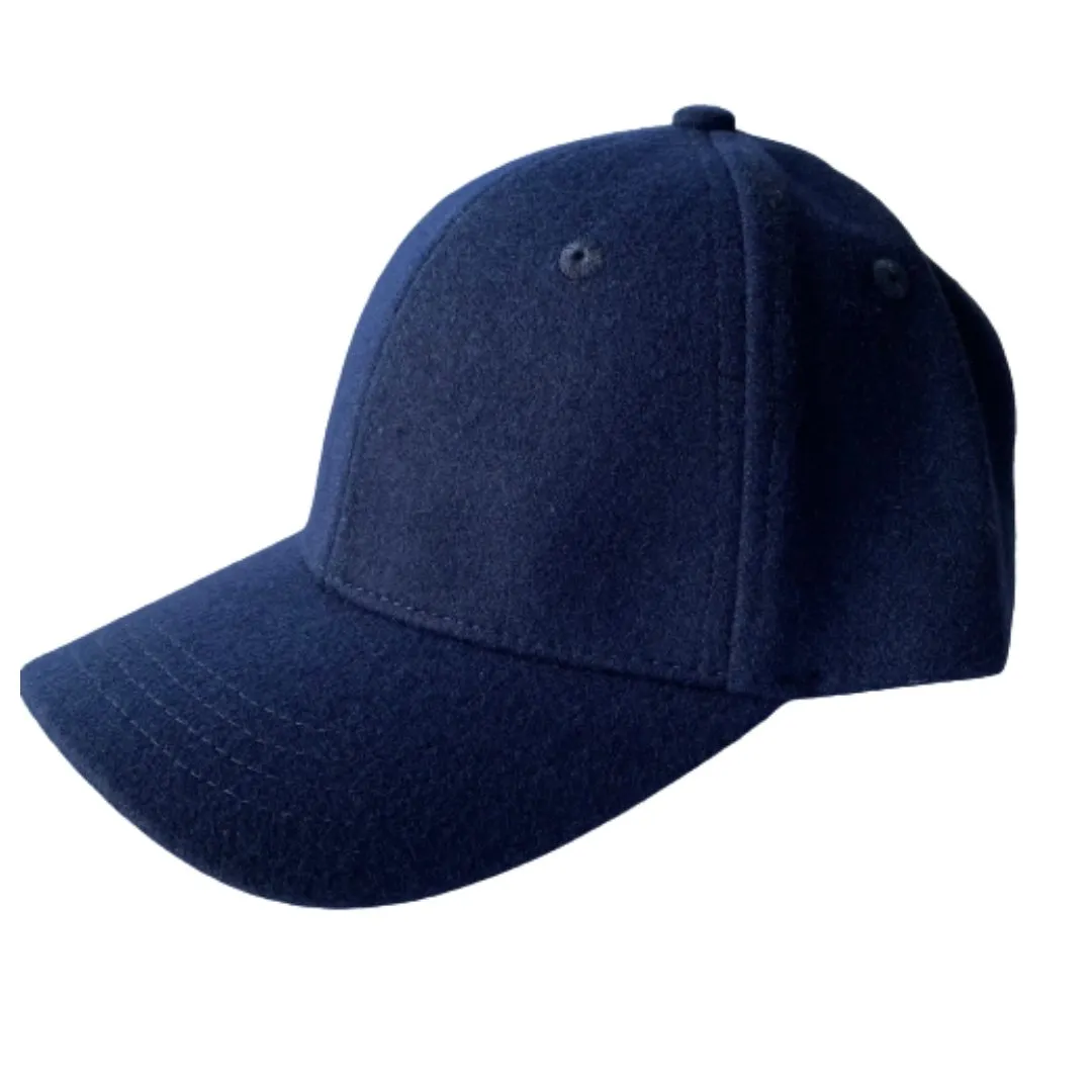 Blue Wool Luxury Ball Cap