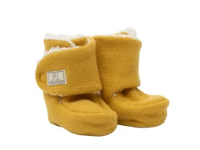 Boiled Wool Booties with Velcro