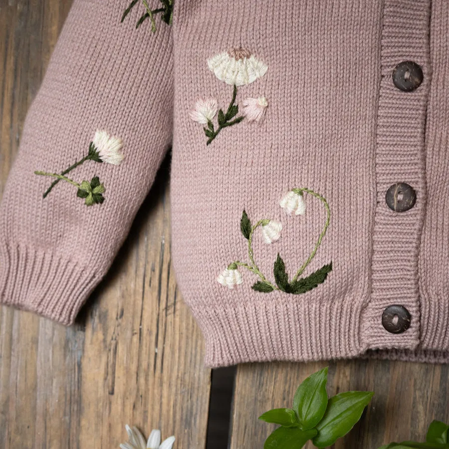 Botanical cardigan (Cotton) - Dahlia