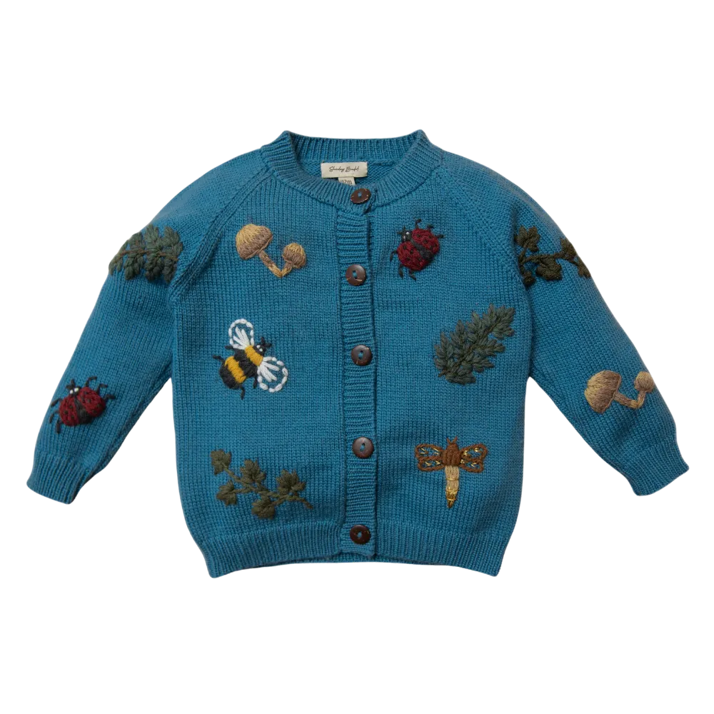 Bugs Life cardigan - Petroleum
