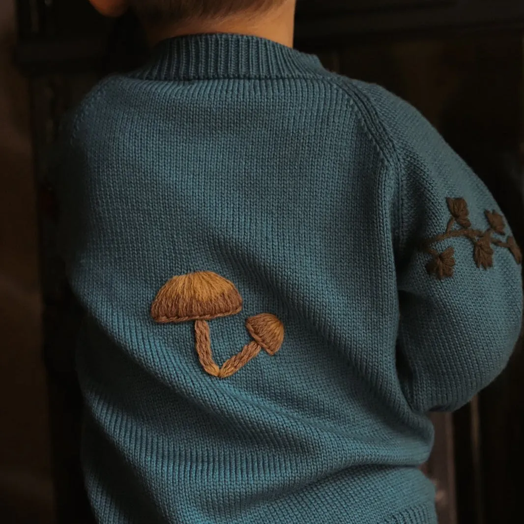 Bugs Life cardigan - Petroleum
