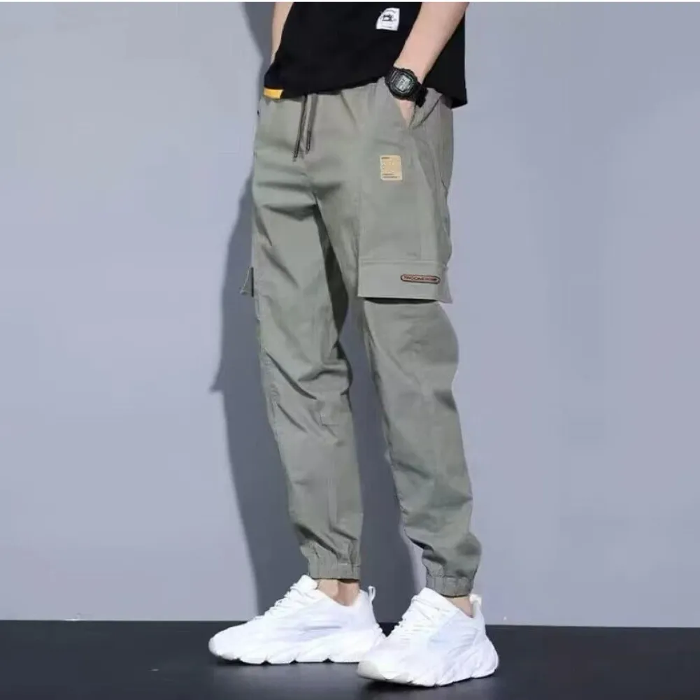 Cargo trousers for men - Casual jogging trousers with pockets, elasticated drawstring