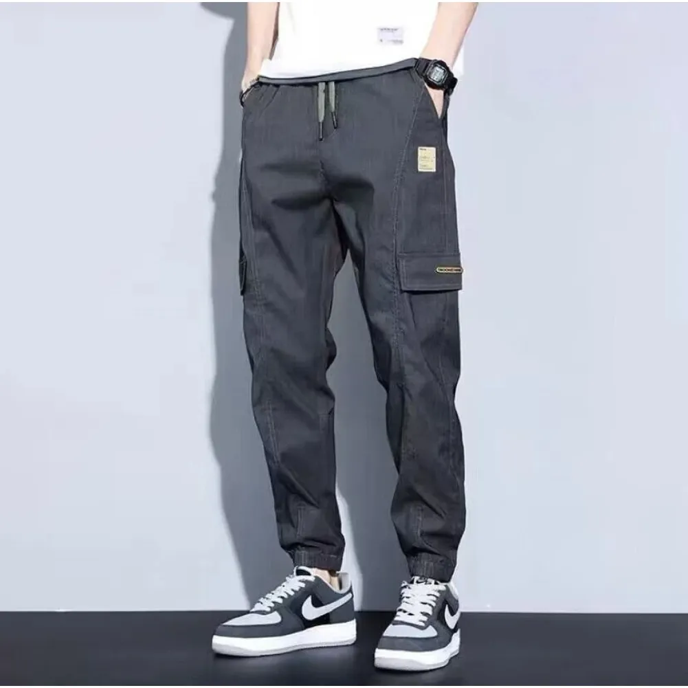 Cargo trousers for men - Casual jogging trousers with pockets, elasticated drawstring