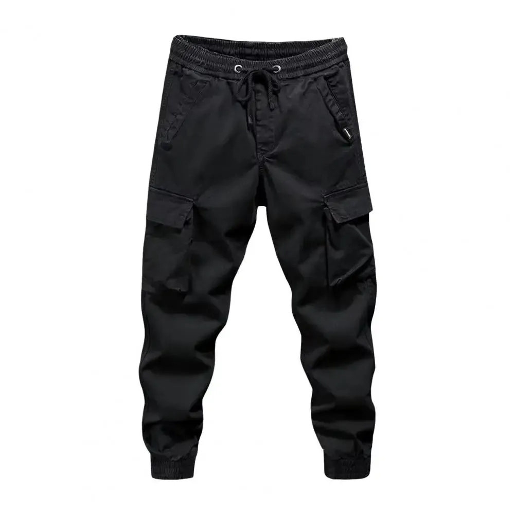 Cargo trousers for men - Robust outdoor jogging trousers with pockets, drawstring