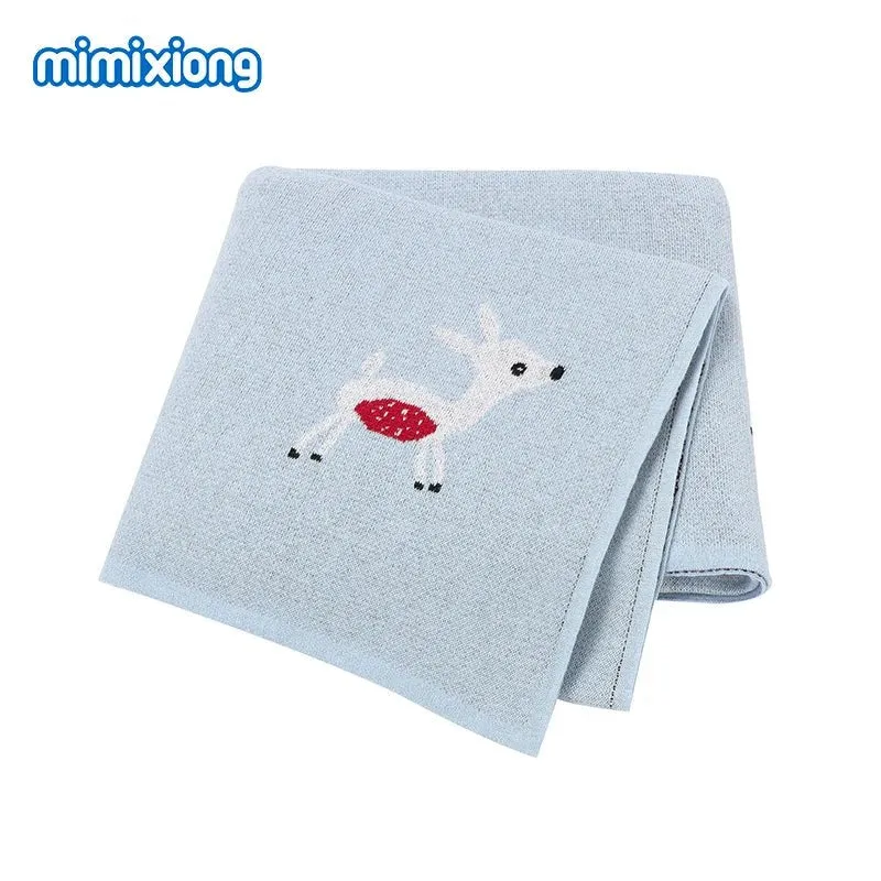 Cartoon Alpaca Baby Blanket