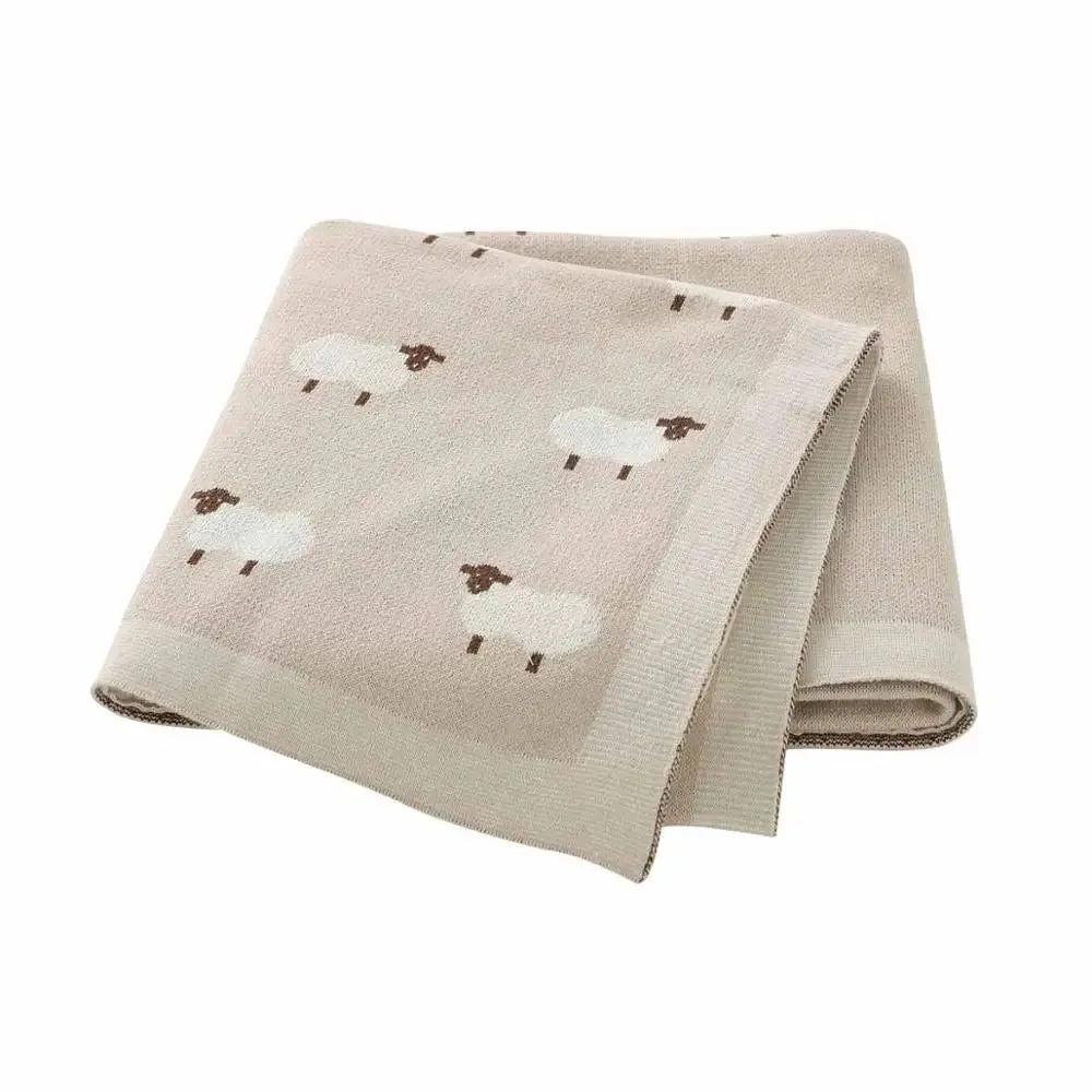 Cartoon Alpaca Baby Blanket