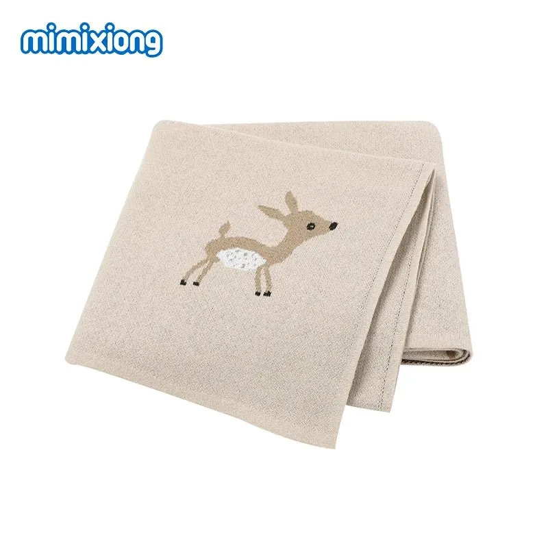 Cartoon Alpaca Baby Blanket