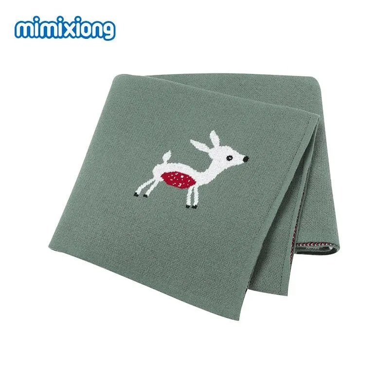 Cartoon Alpaca Baby Blanket