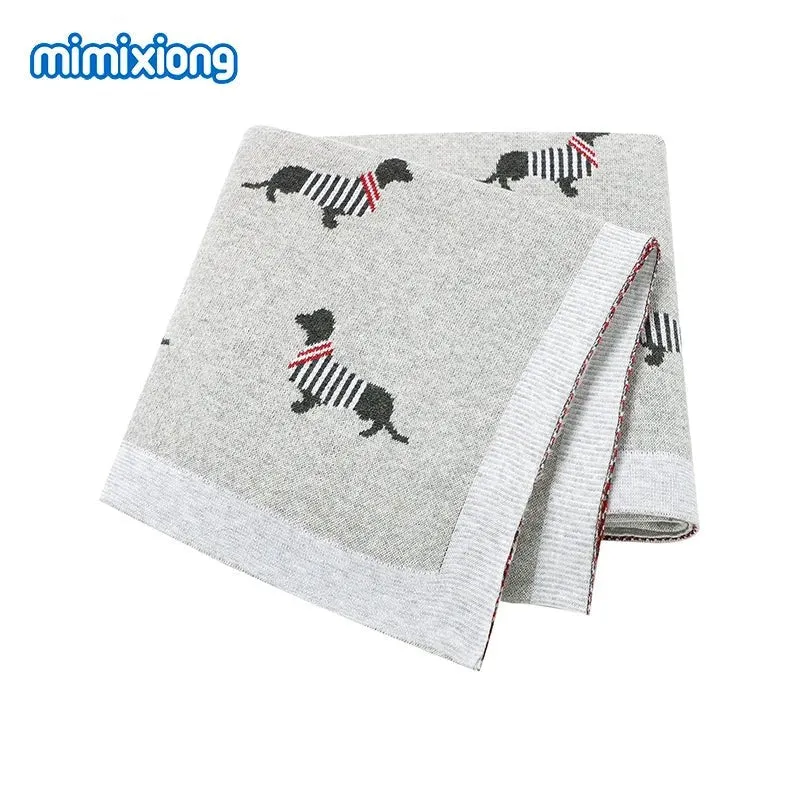 Cartoon Alpaca Baby Blanket