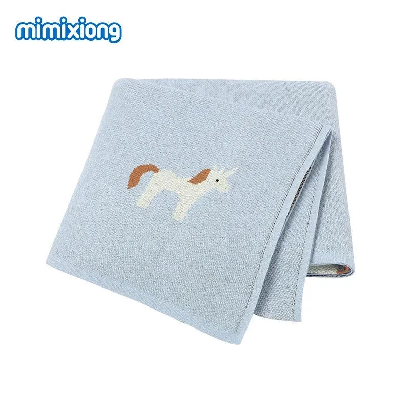 Cartoon Alpaca Baby Blanket