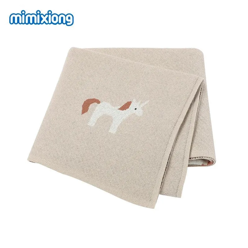 Cartoon Alpaca Baby Blanket