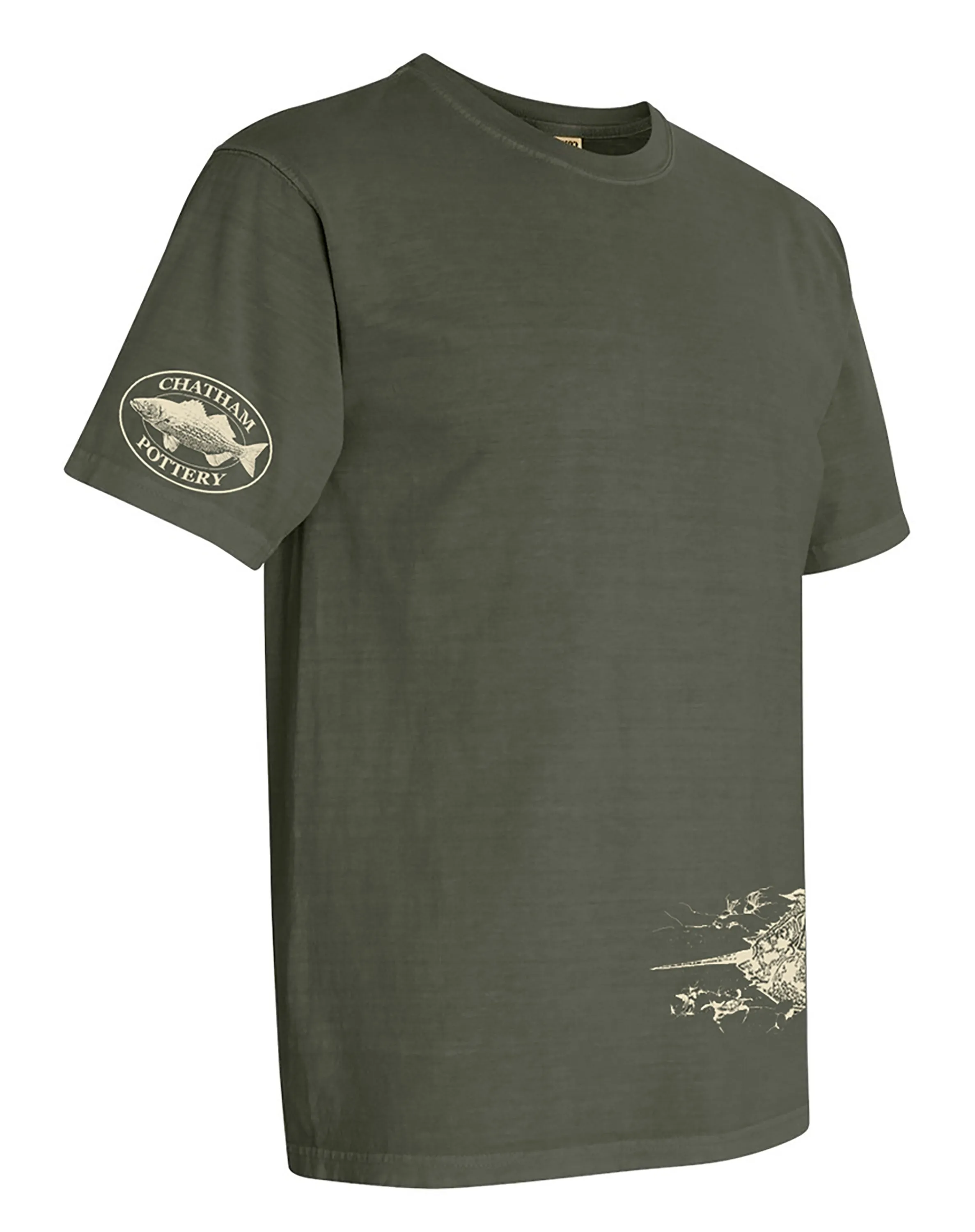 Chatham Pottery T-Shirt - Horseshoe Crab (Sage)