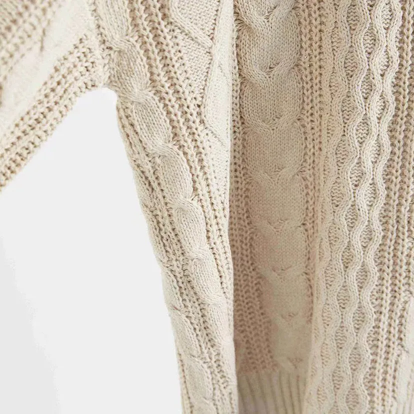 Cozy Round Neck Knitted Pullover Sweater