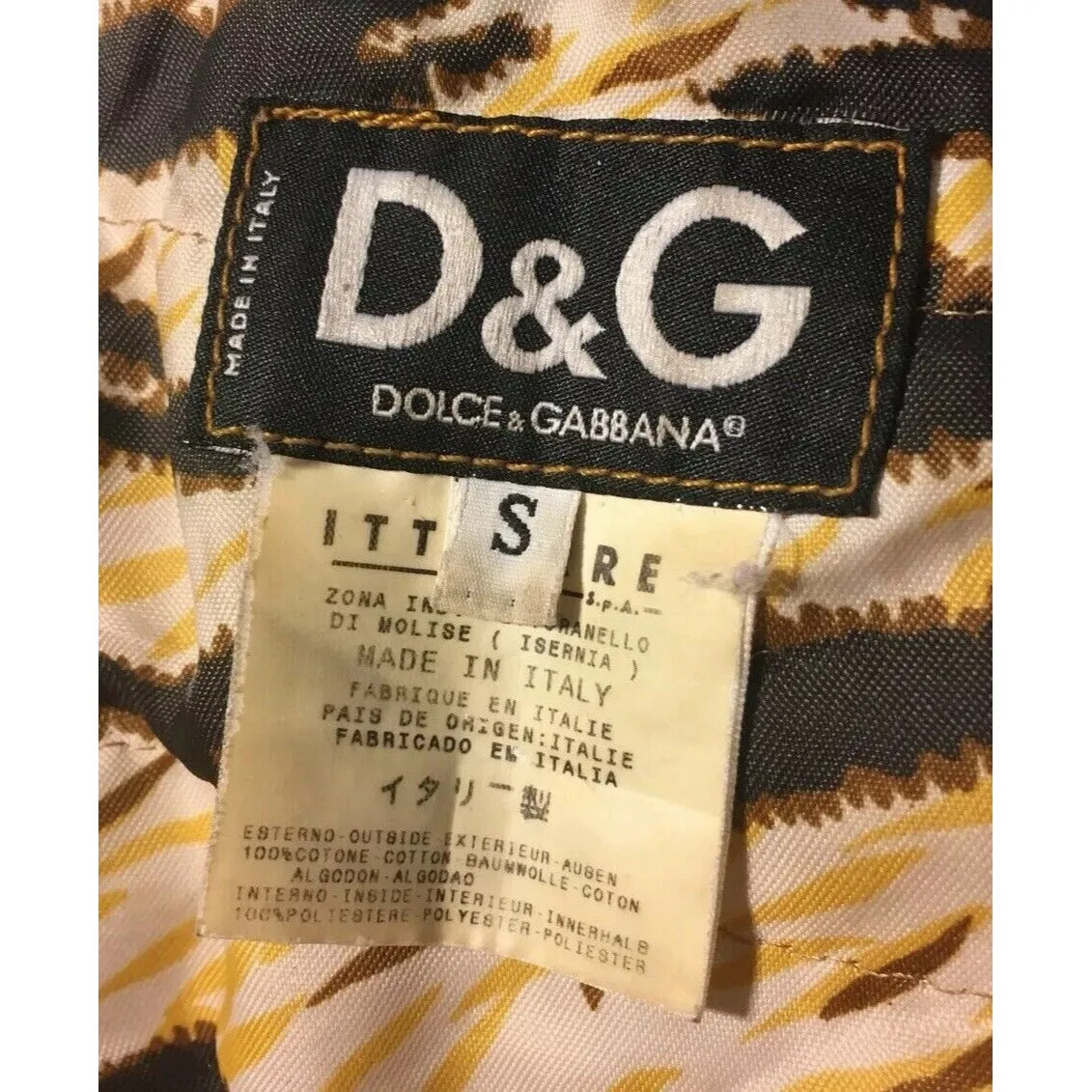 Dolce & Gabbana denim & leopard print jacket