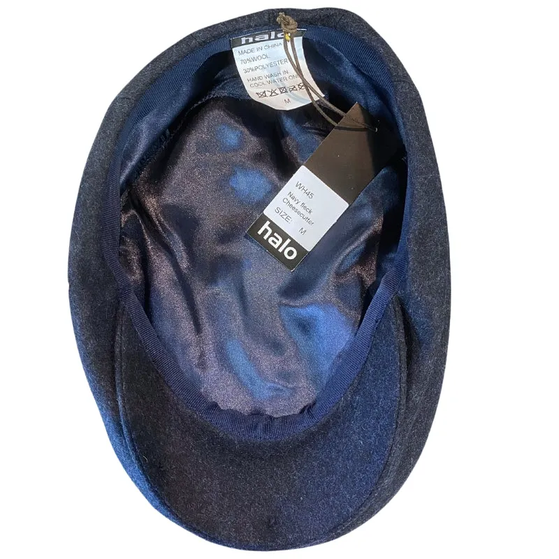 Donegal Navy Wool-Poly Cheesecutter