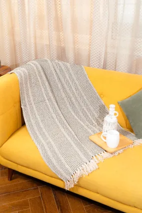 Emerald Cotton Throw - Hand Knitted