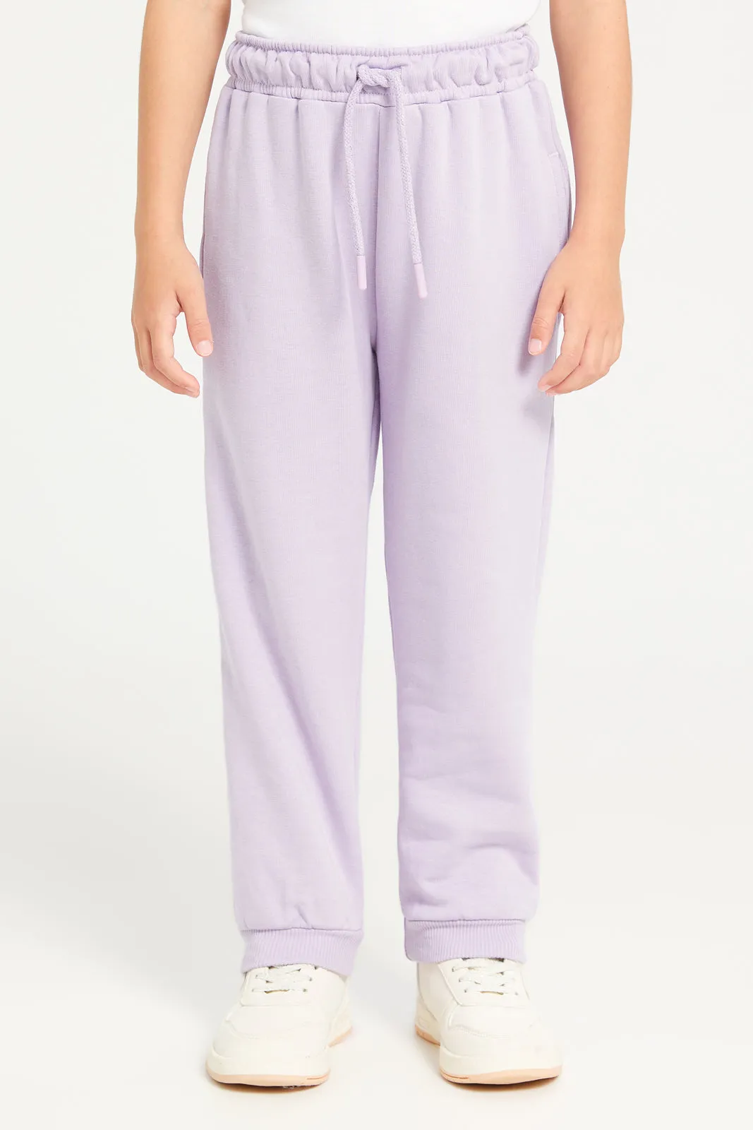 Girls Lilac Embellished Jogger Set (2 Piece)