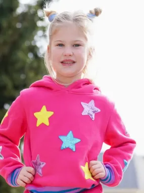 Girls Seeing Stars Hoodie Star Patched Hoodie