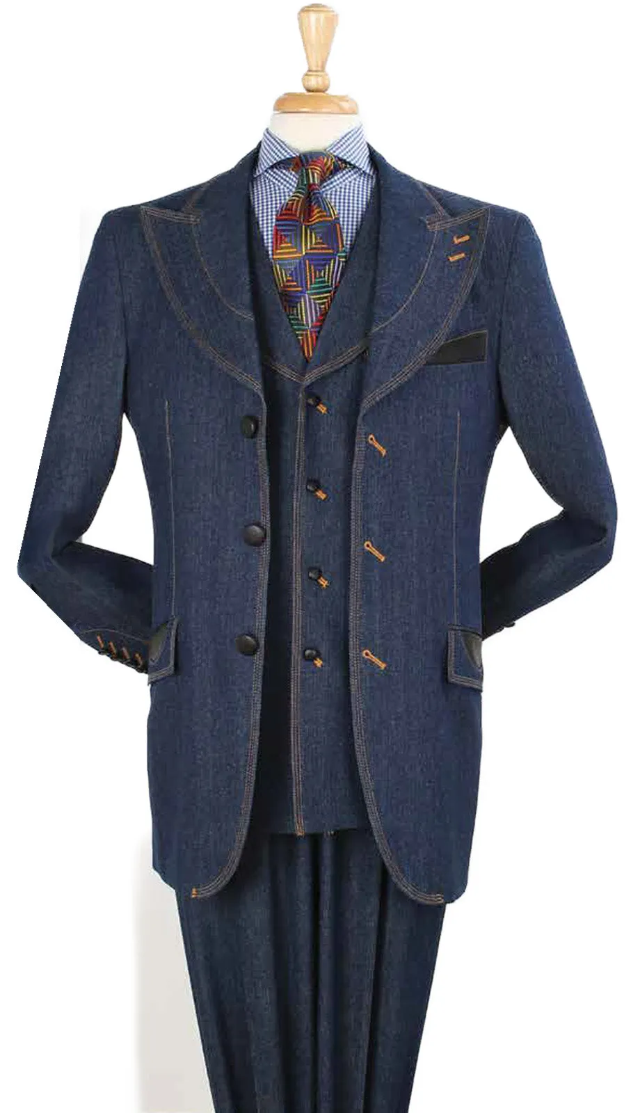 Iconic DEN-7-BLU Mens Suit