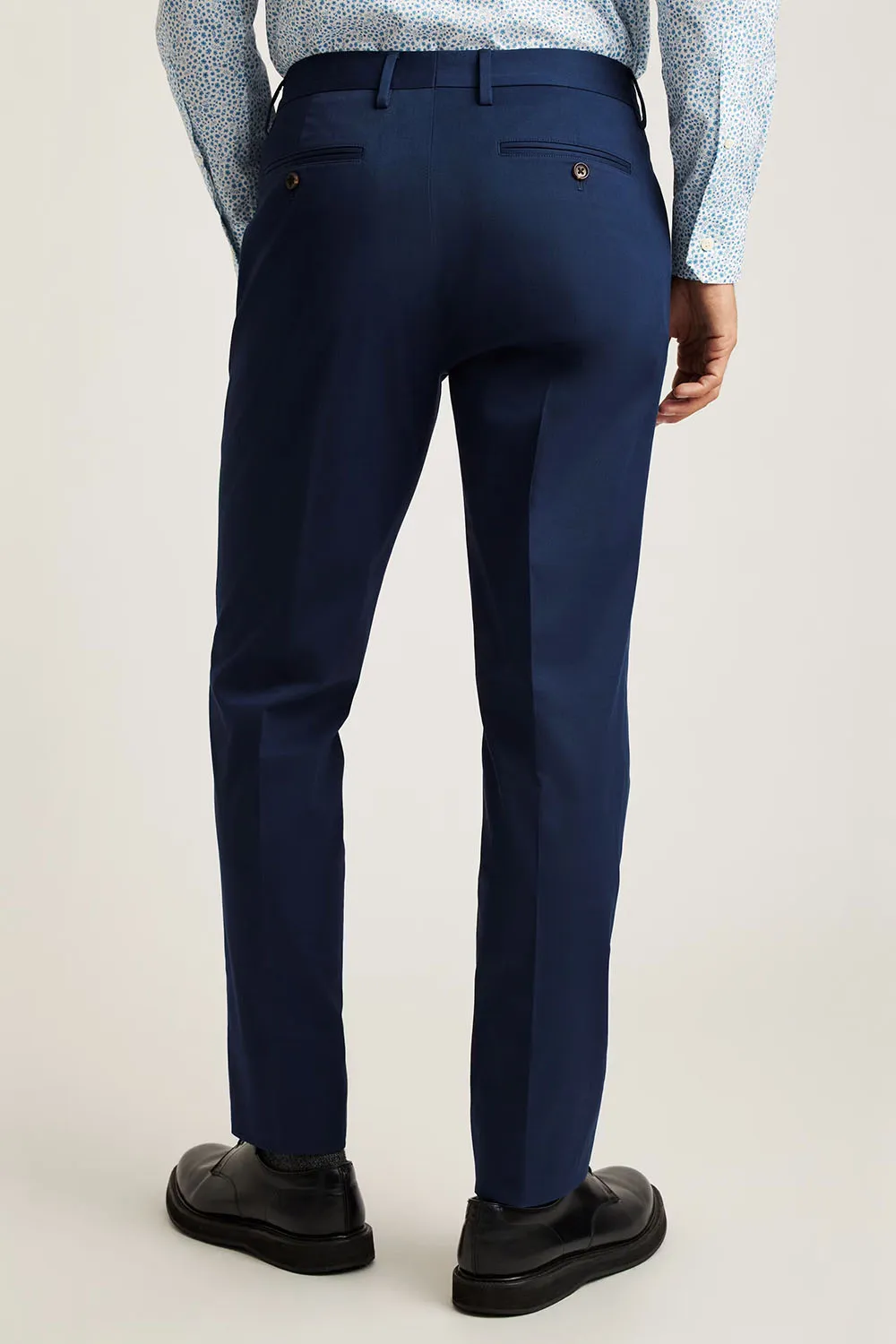 ITALIAN STRETCH COTTON SUIT PANT - ROYAL BLUE