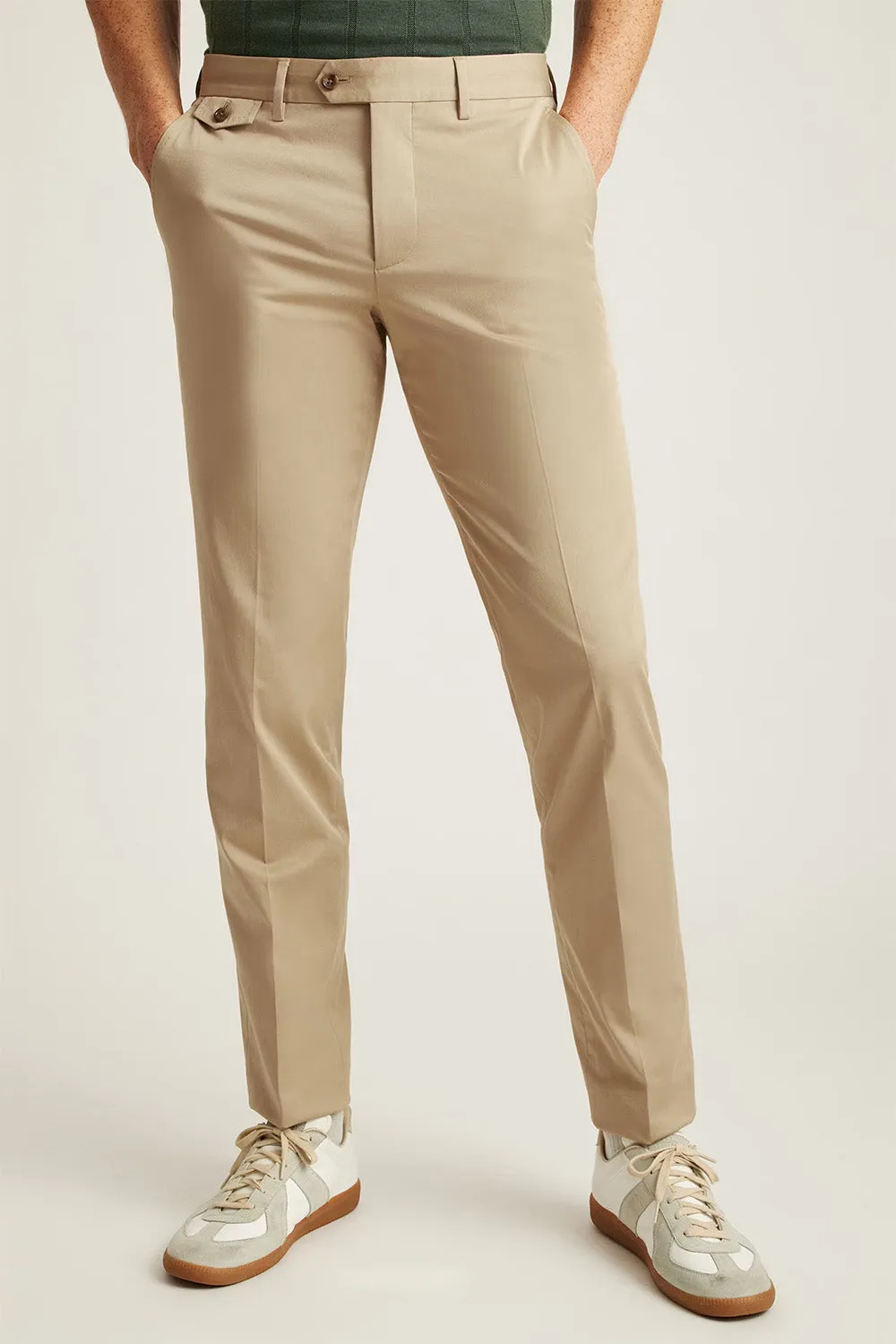 JETSETTER ITALIAN COTTON PANT British Khaki