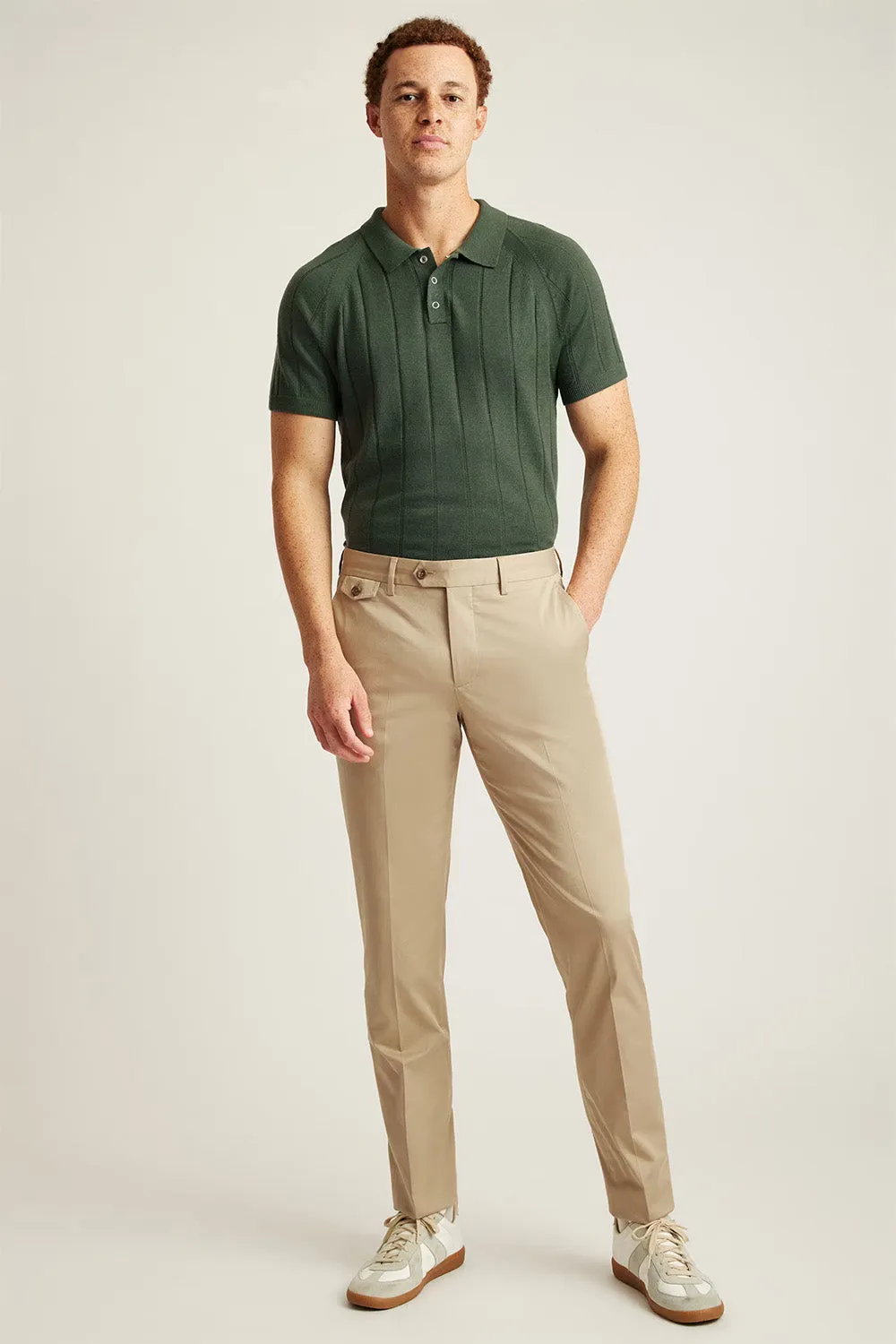 JETSETTER ITALIAN COTTON PANT British Khaki