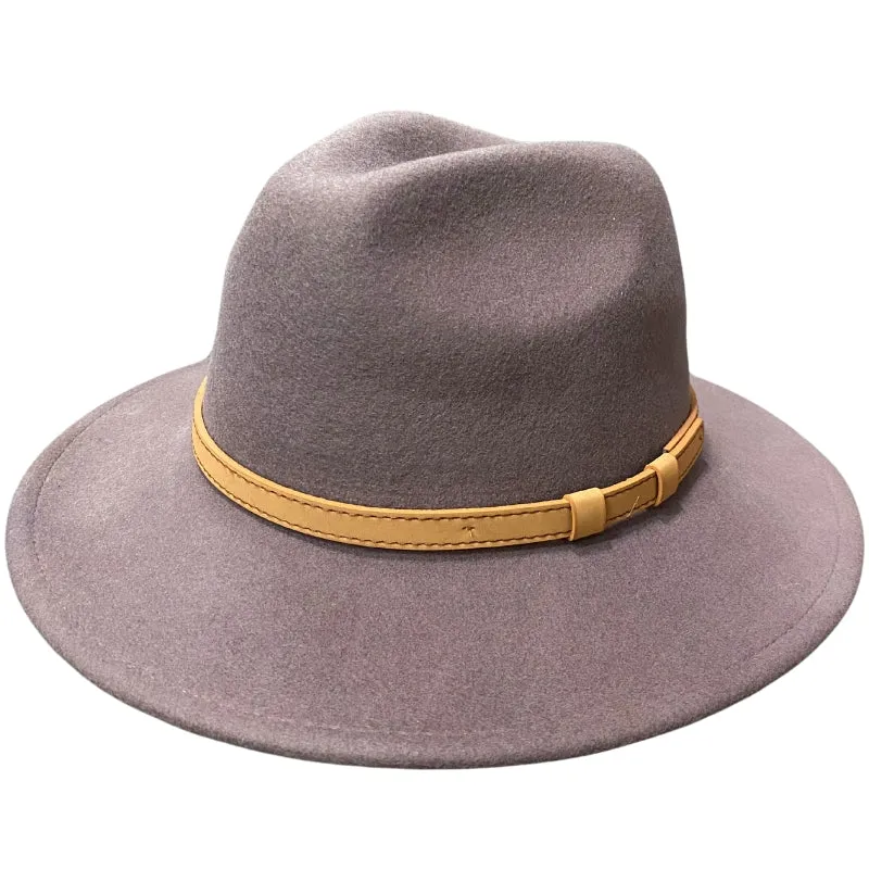 Ladies' Wool Fedora Brown Band