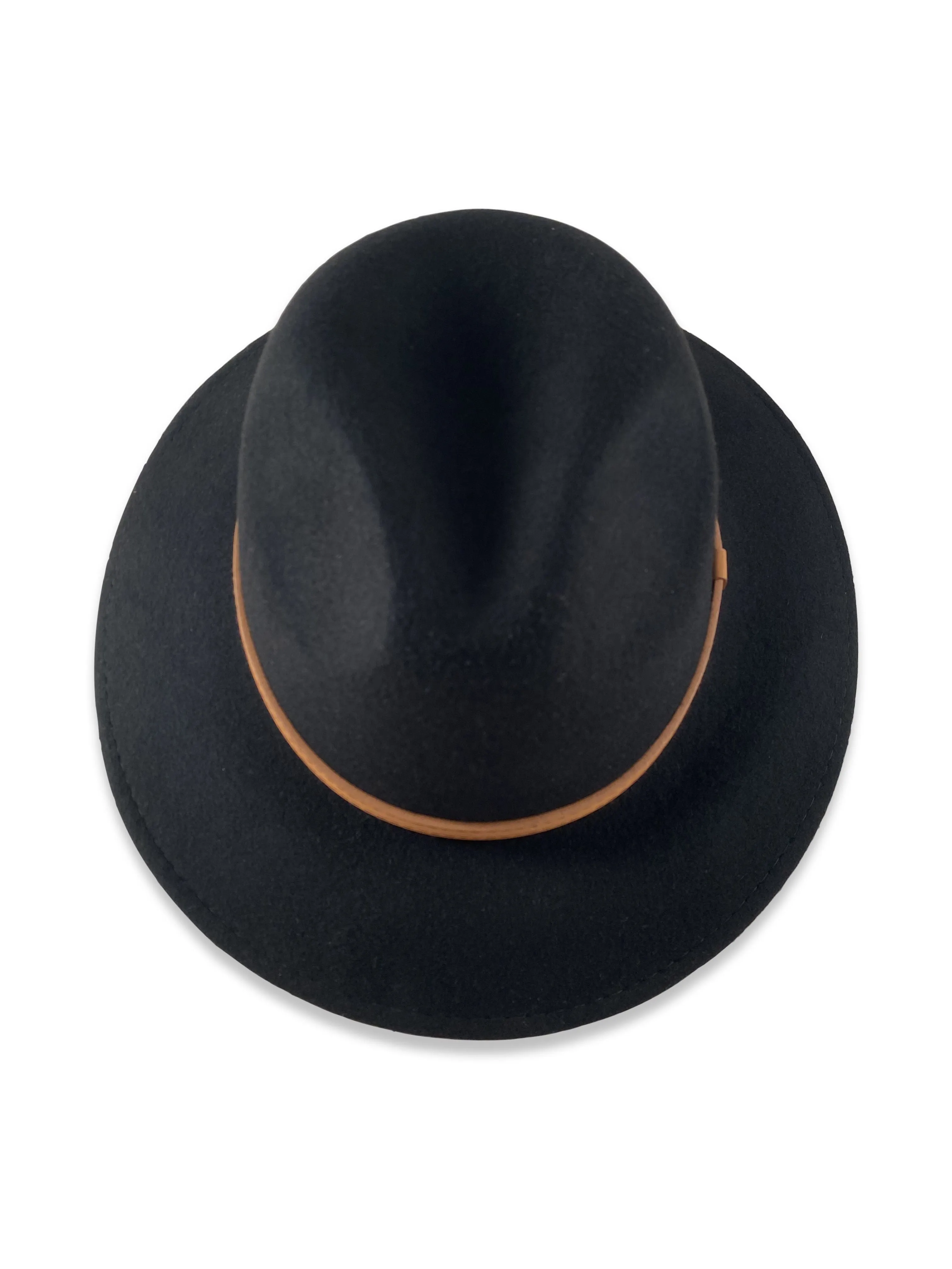 Ladies' Wool Fedora Brown Band