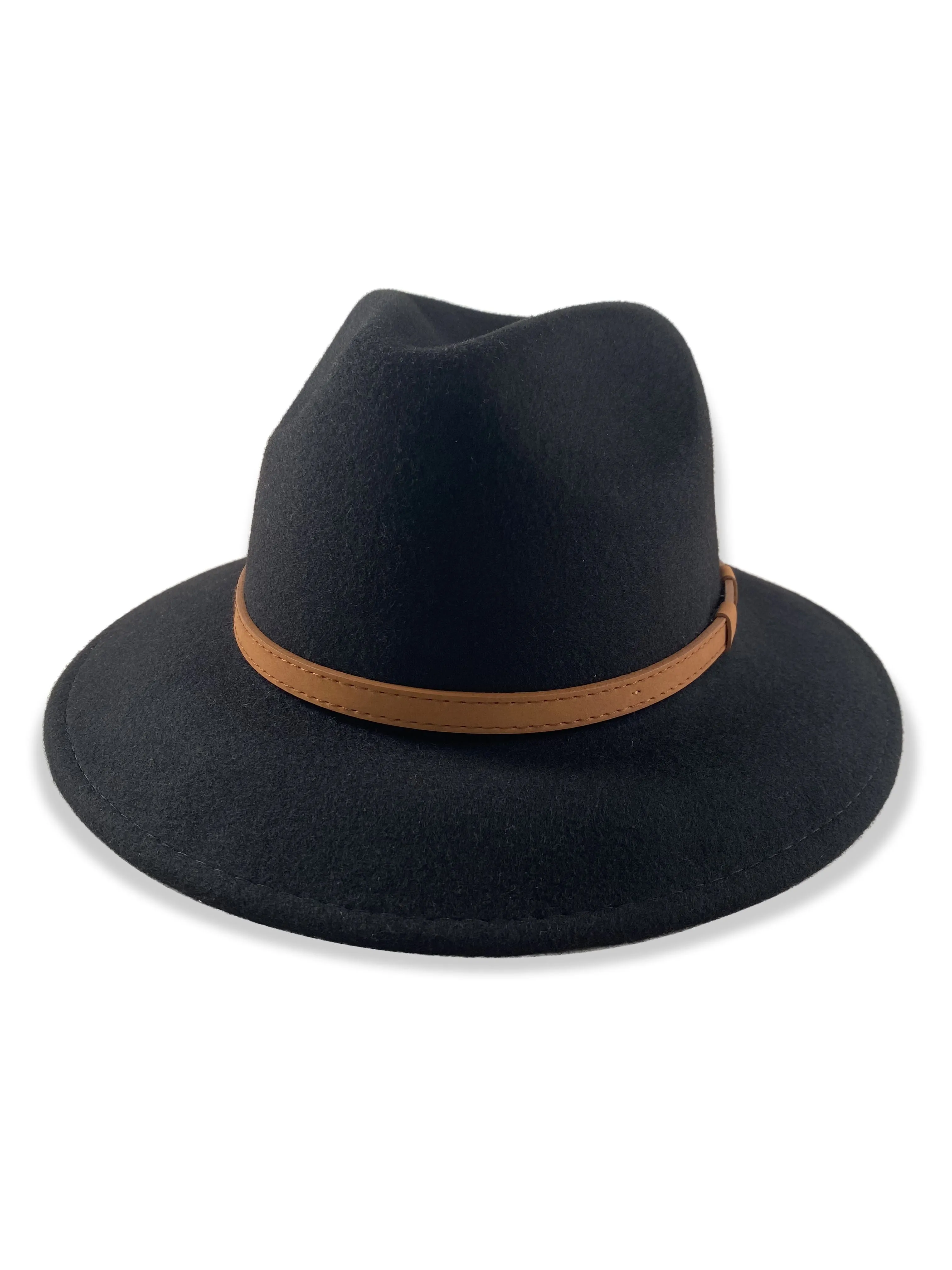 Ladies' Wool Fedora Brown Band