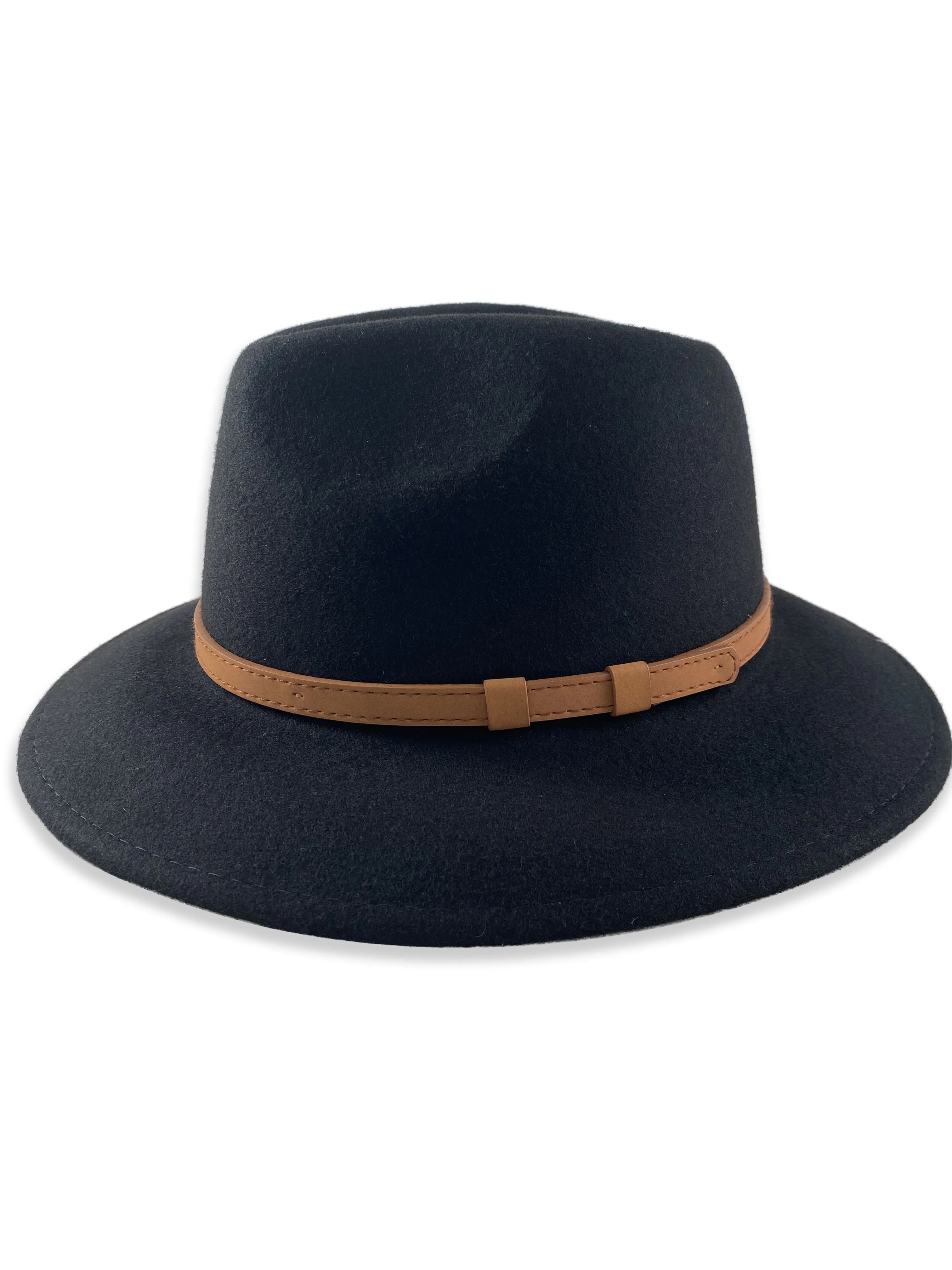 Ladies' Wool Fedora Brown Band