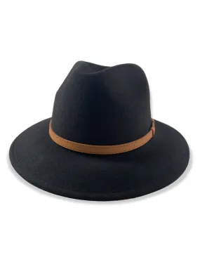 Ladies' Wool Fedora Brown Band