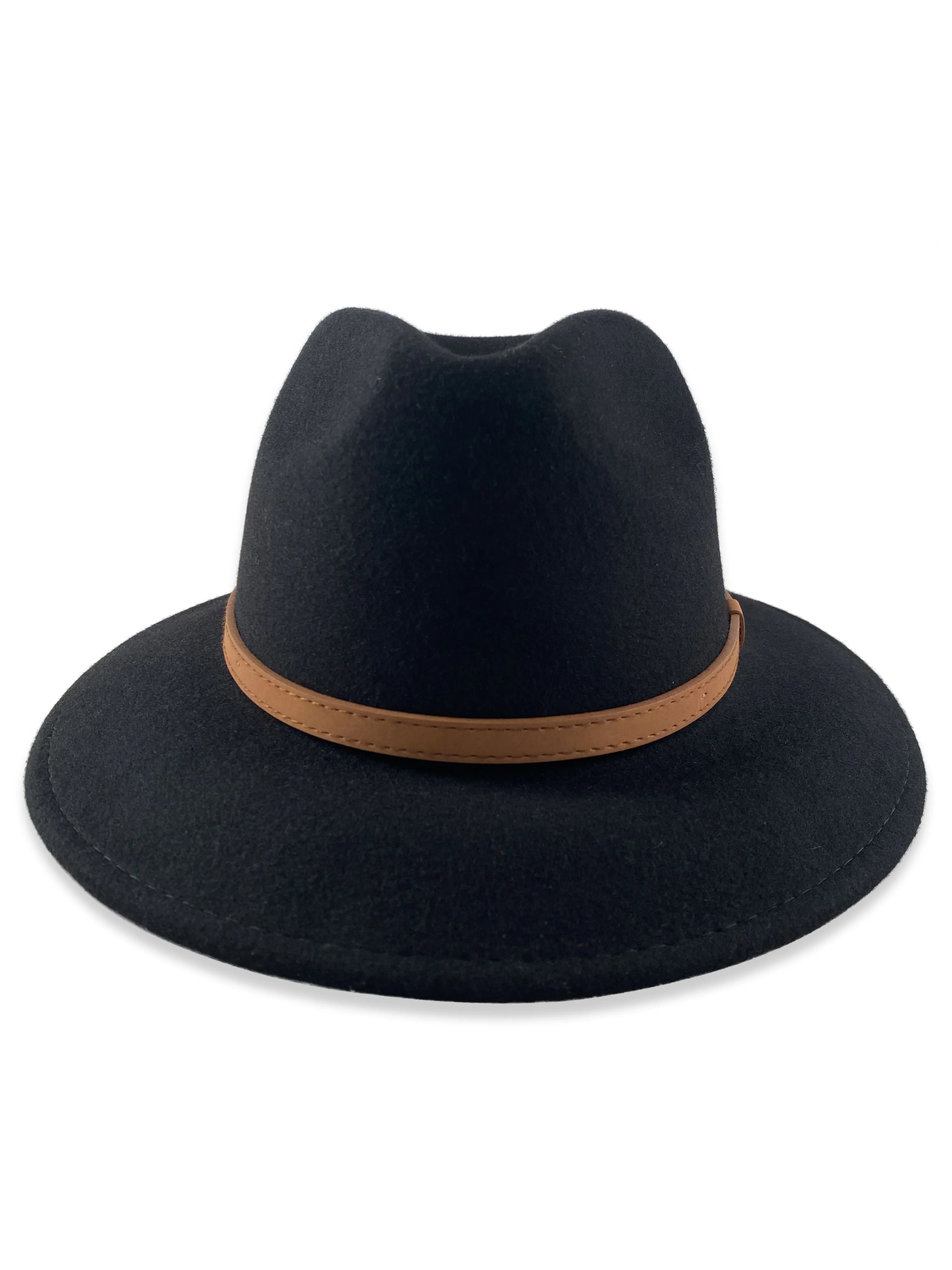 Ladies' Wool Fedora Brown Band