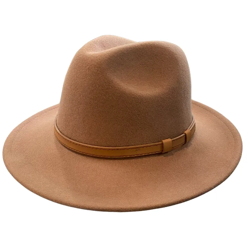 Ladies' Wool Fedora Brown Band