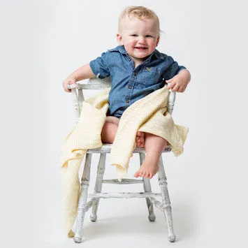 Lulujo Baby™  Yellow Cellular Blanket by Mary Meyer