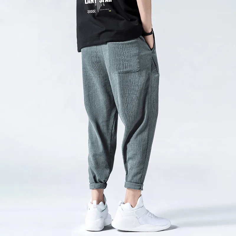 Men's Relaxed Fit Casual Trousers: Breathable Cotton