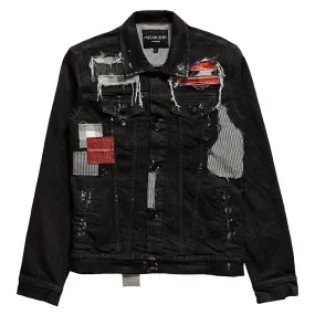 Mursaki Hickory Repair Jacket Rinsed Black 33N-407