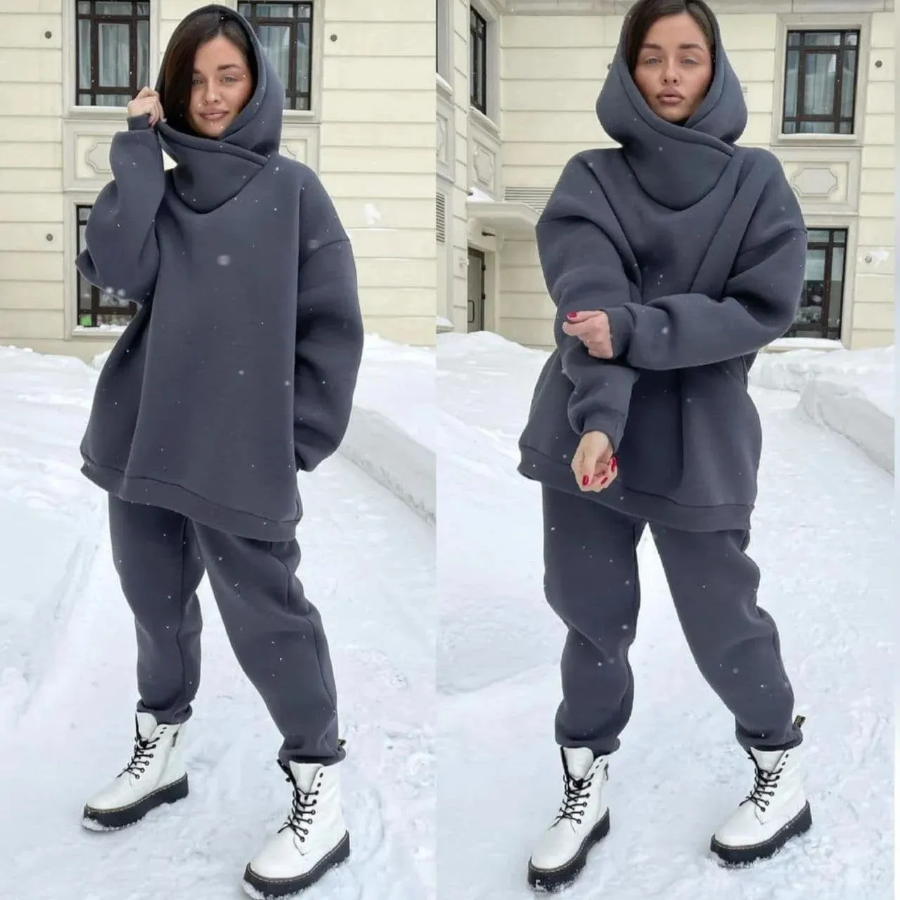 Oversized Sweatshirt&Trousers Casual 2Pcs