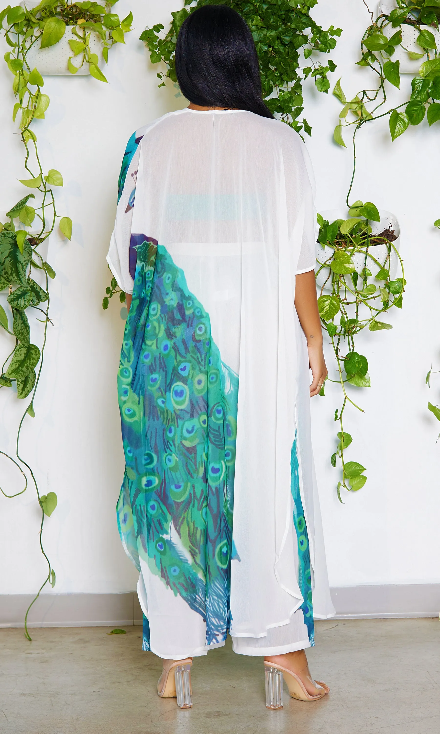 Peacock In Paradise | Kimono Pants Set FINAL SALE