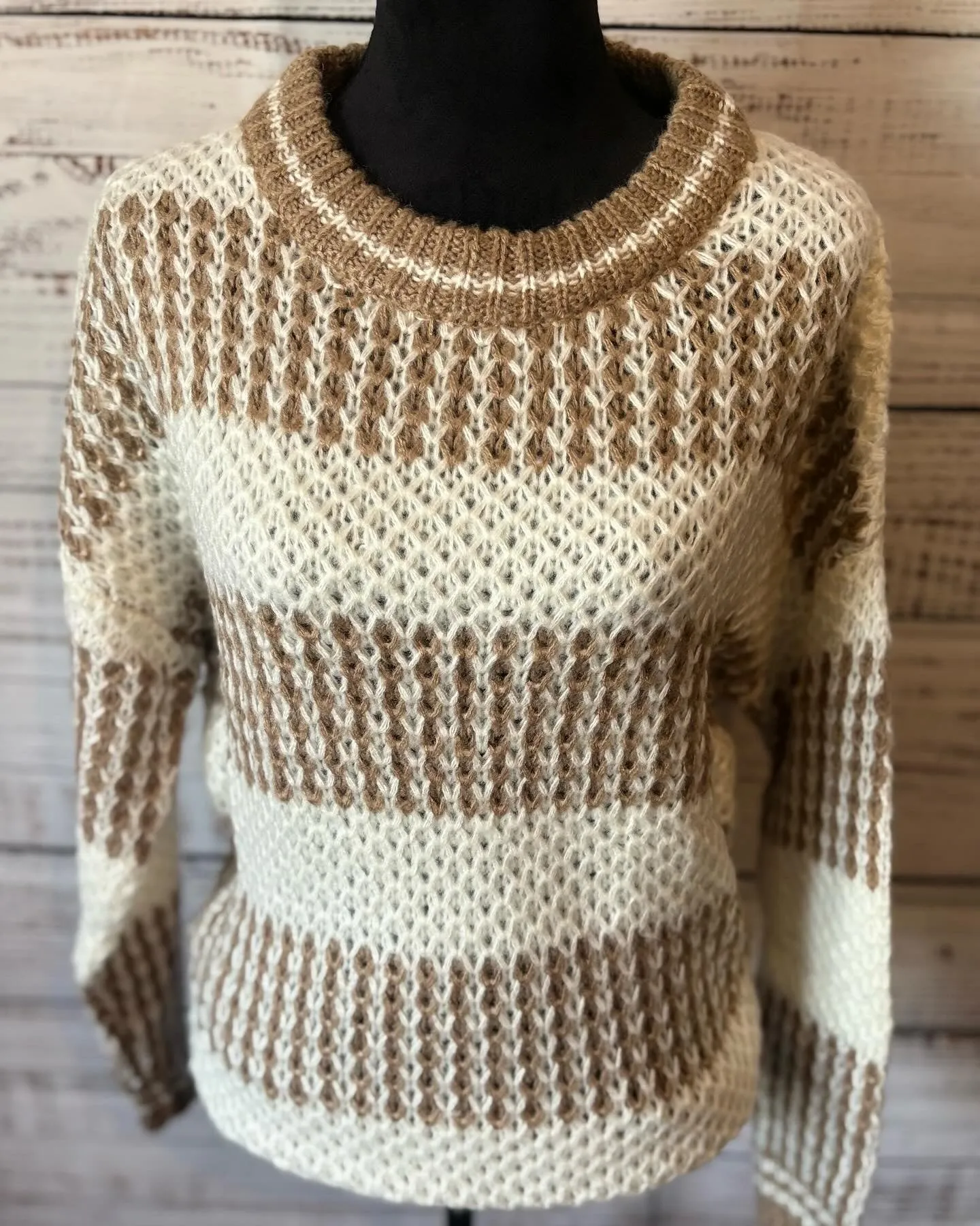 Saddle Stripe Knitted Sweater