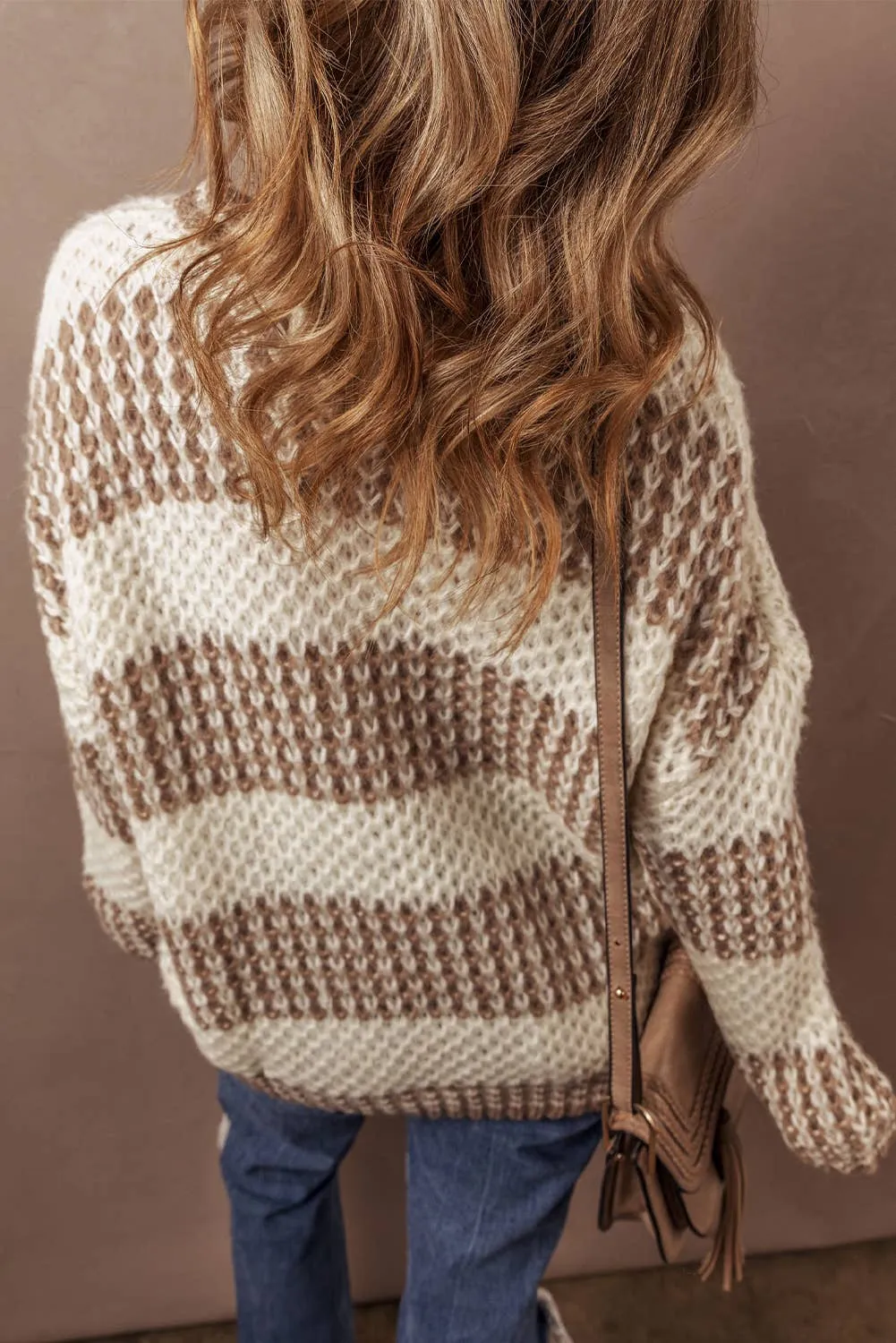 Saddle Stripe Knitted Sweater