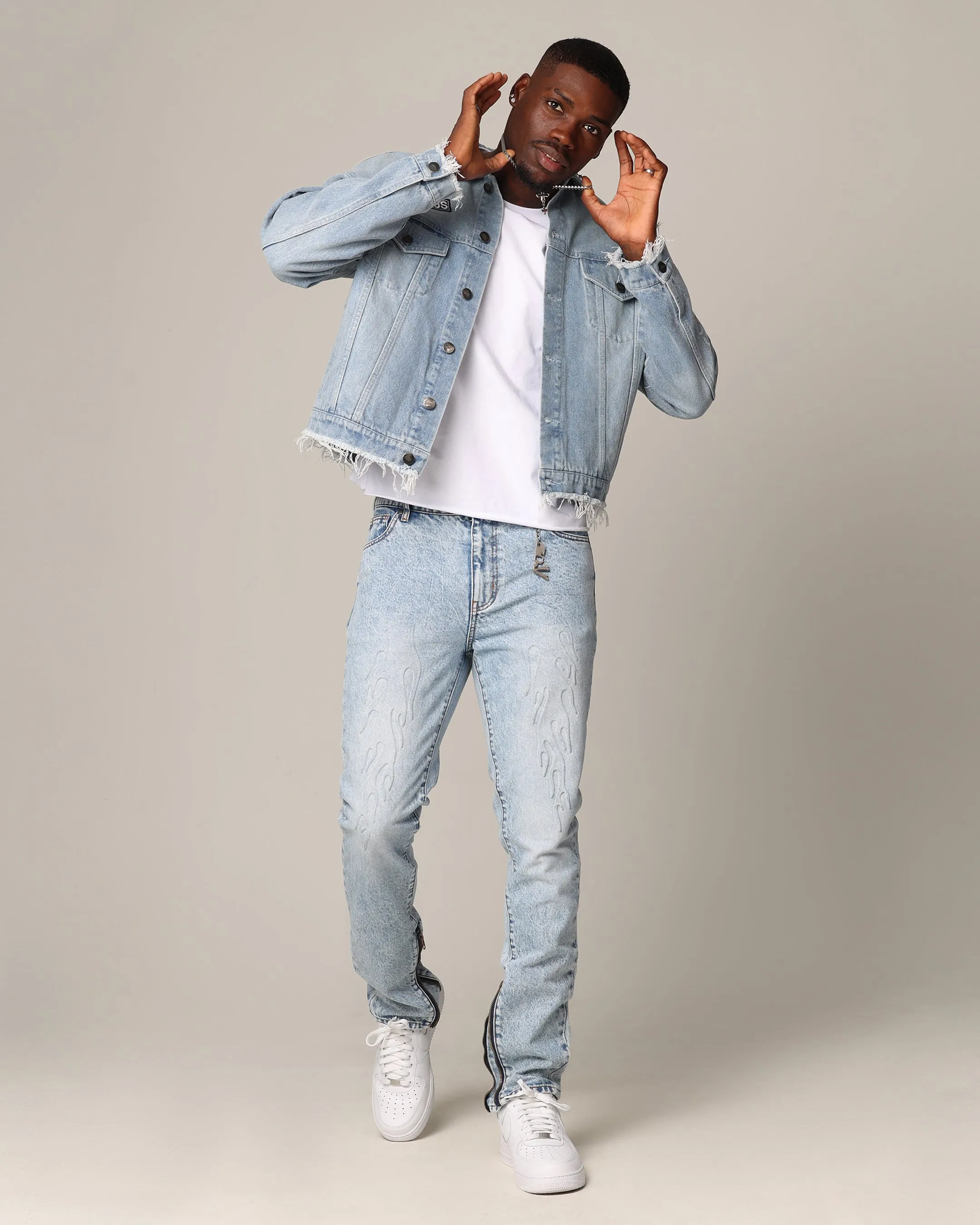 Saint Morta Post Humanous Denim Jacket Blue Wash