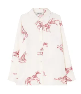 Silk Ballpoint Horse Shirt
