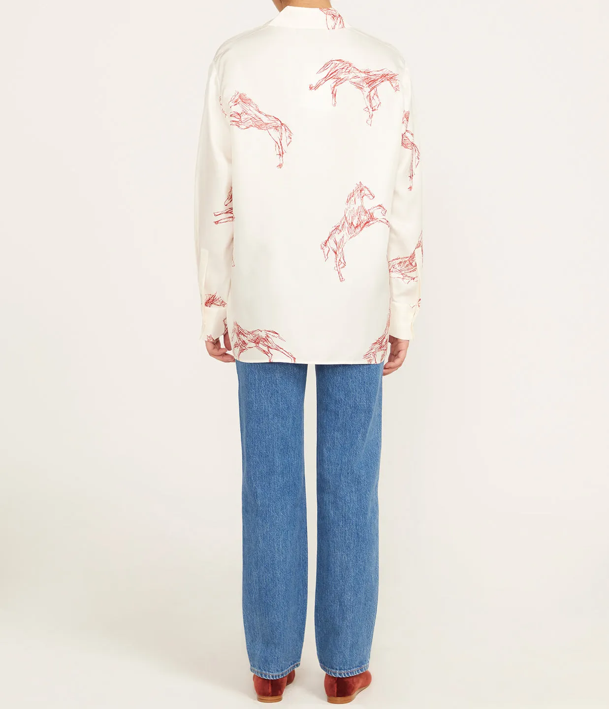 Silk Ballpoint Horse Shirt