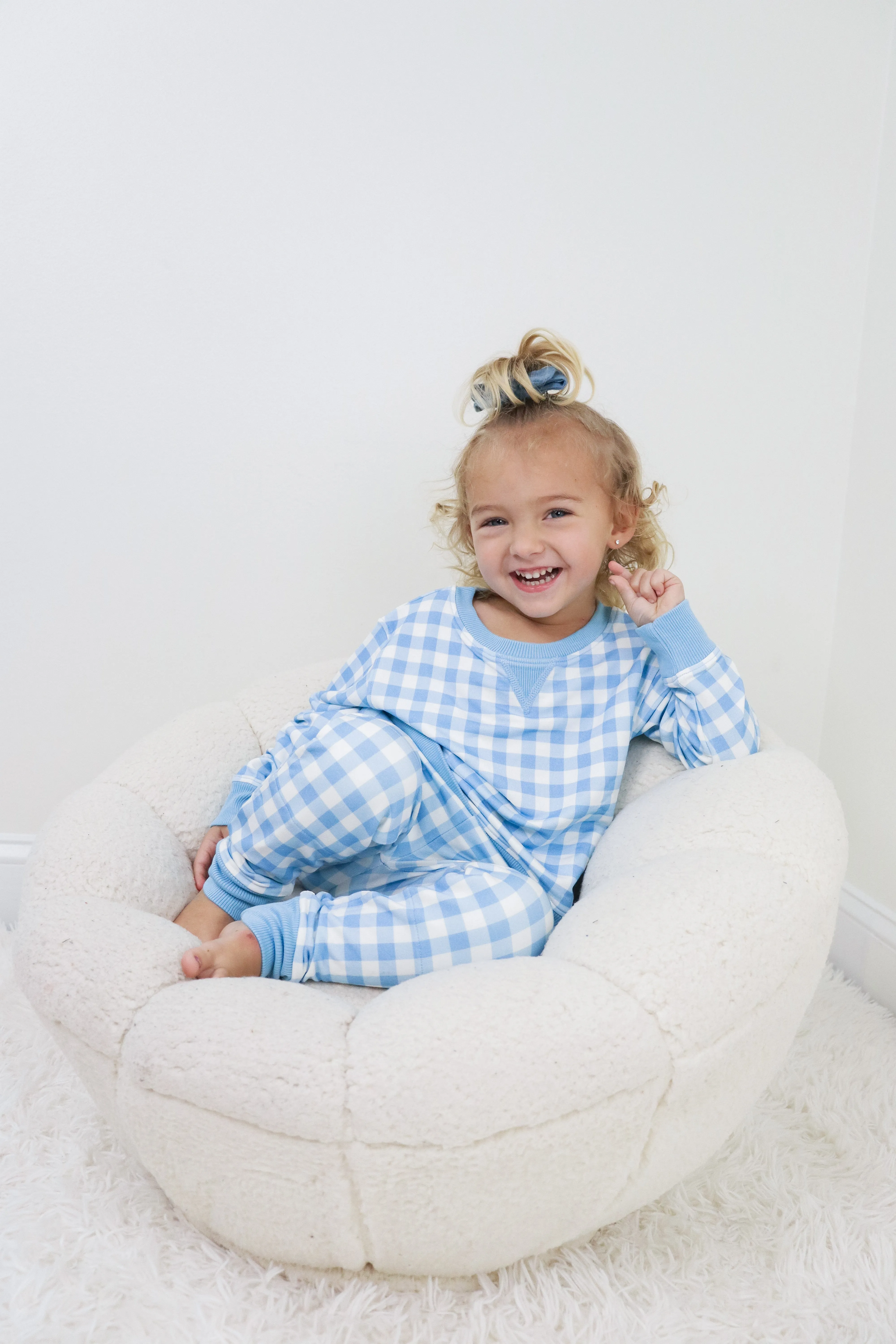 SKY BLUE GINGHAM DREAM PULLOVER