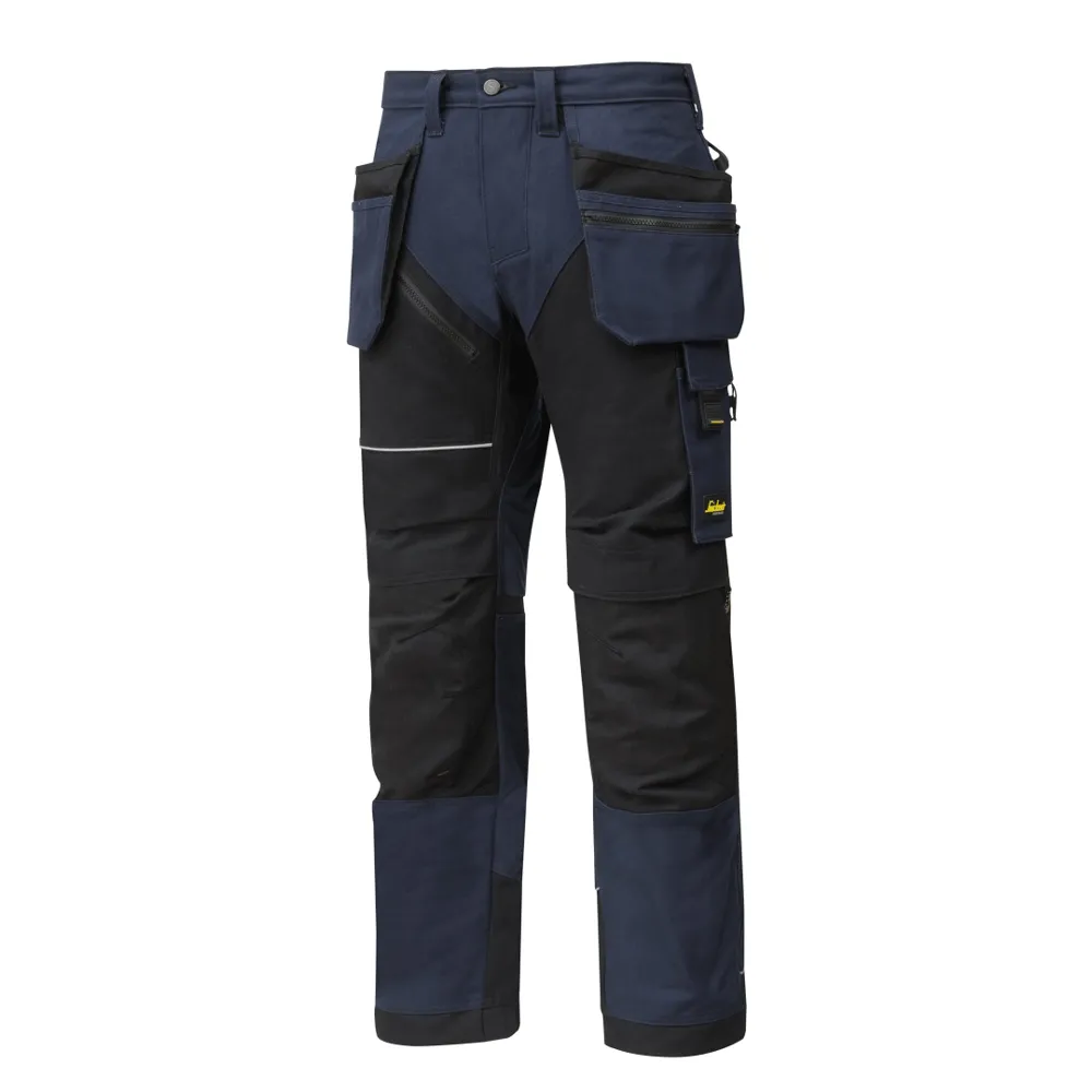 Snickers 6215 RuffWork Cotton, WorkTrousers Holster Pockets Navy Blue/Black