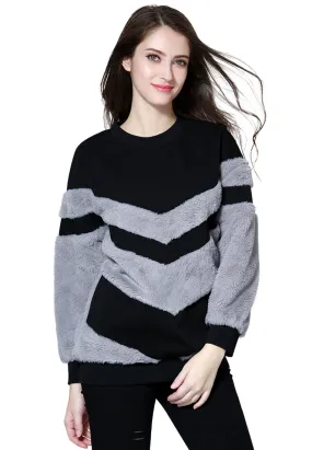 Soft Comfortable Black And Grey Sweatshirt