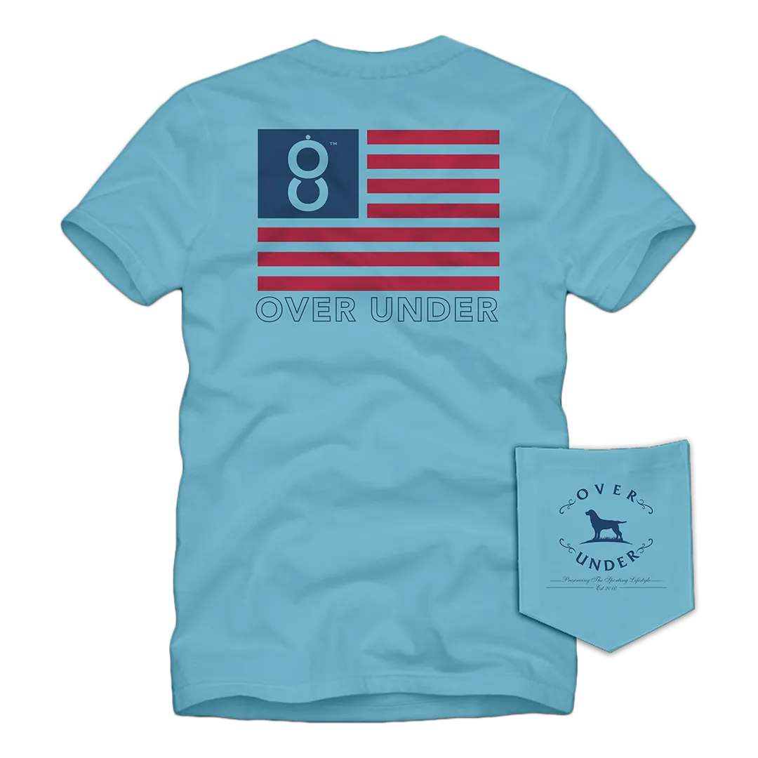 S/S Double Barrel American Tee Beachwash