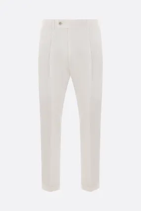 Stretch Darted Cotton Trousers
